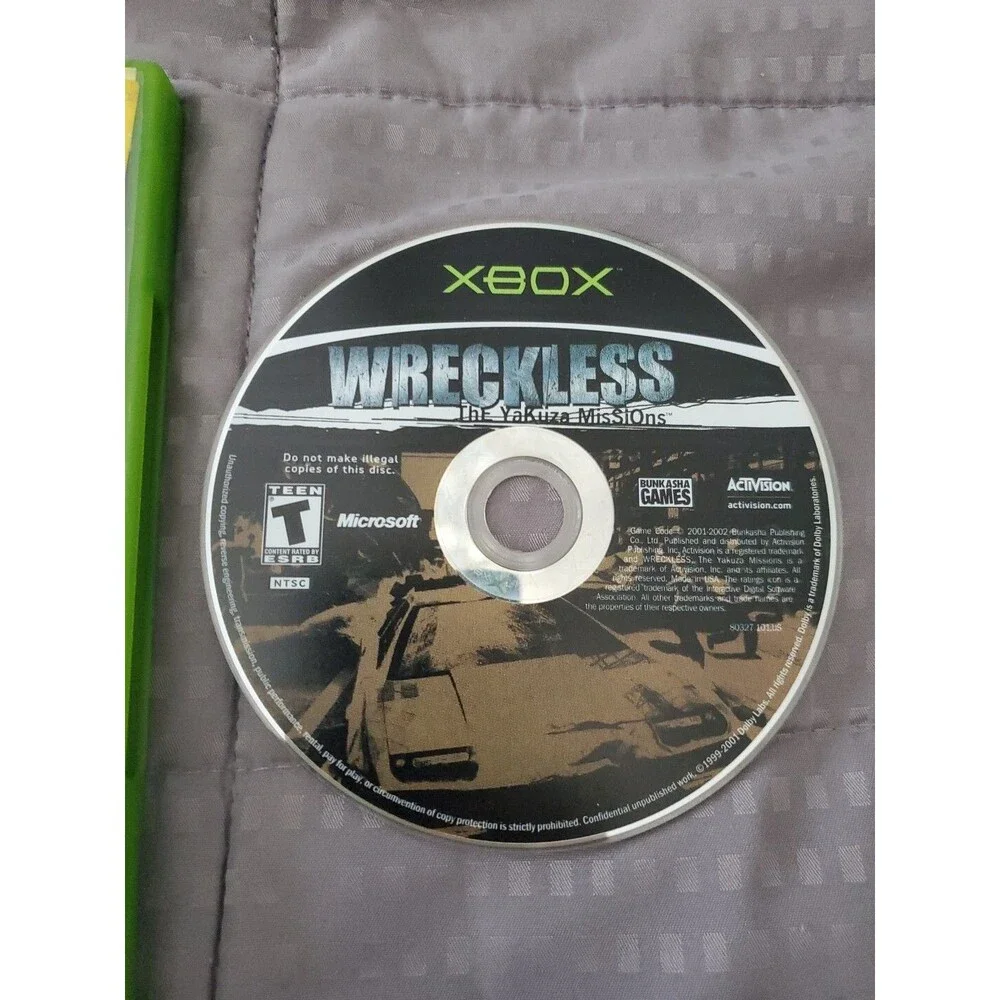 Wreckless: The Yakuza Missions (Microsoft Xbox, 2002)-European Version No Manual